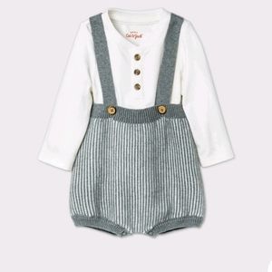 NWT cat and jack Boys' Bloomer Sweater Romper Set